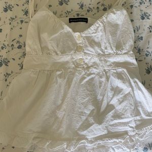 Brandy Melville Blair Cotton Ruffle Top